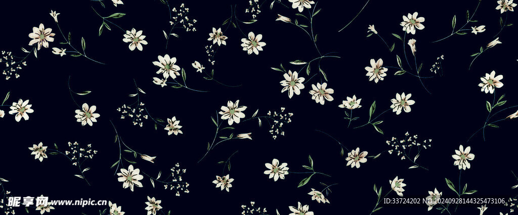 黑底花