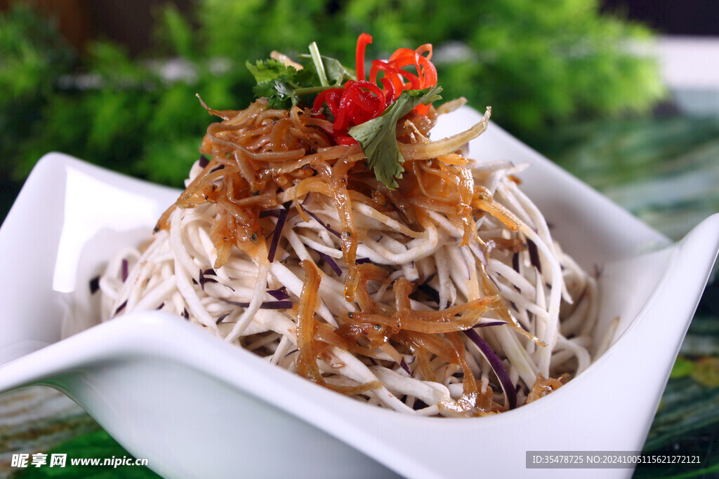 丁香魚拌生茄