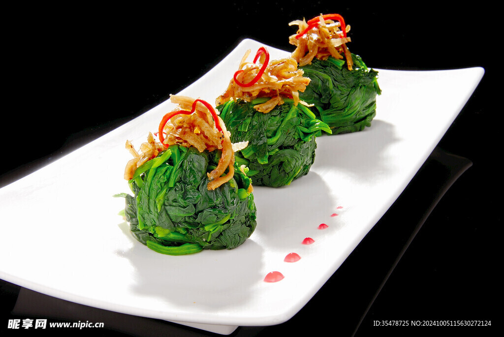 丁香魚拌菠菜
