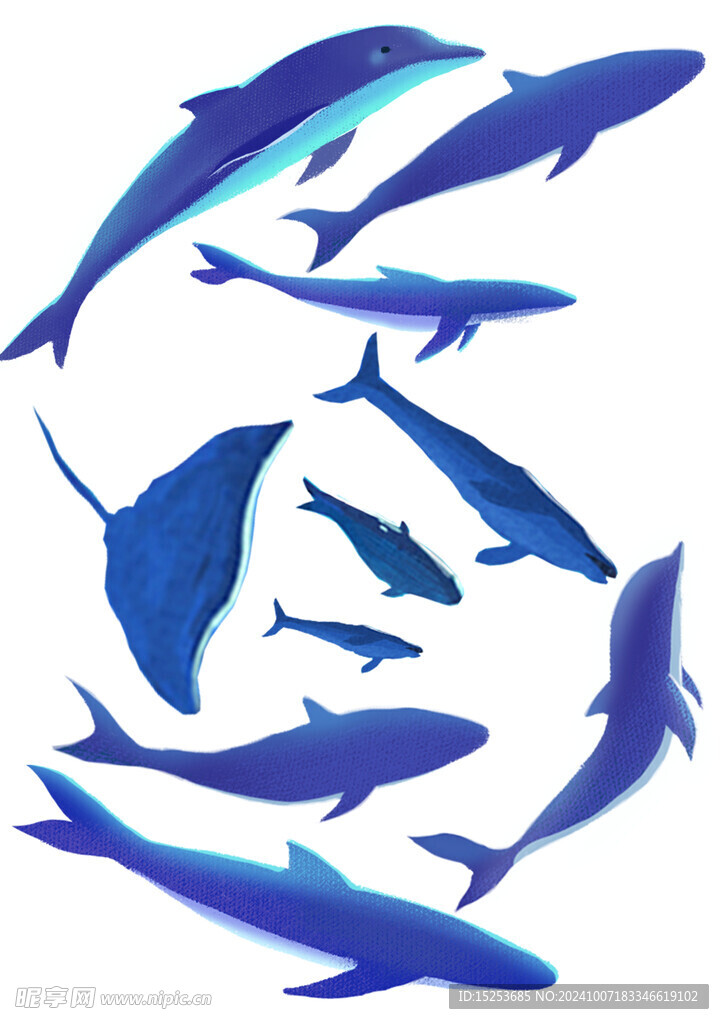 鯊魚水粉畫