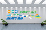 體育健身背景墻