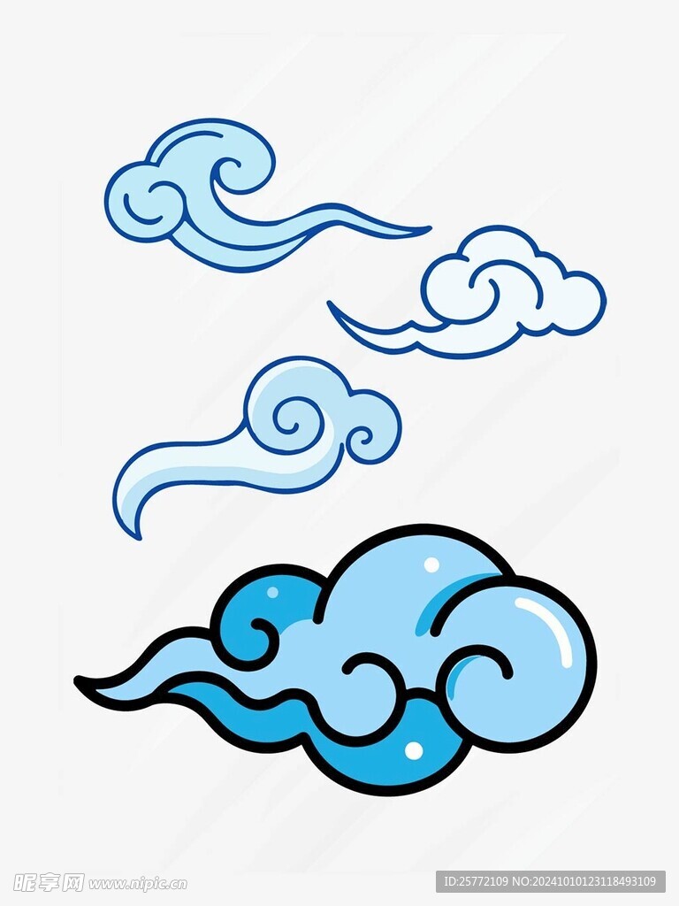 簡(jiǎn)約祥云素材圖