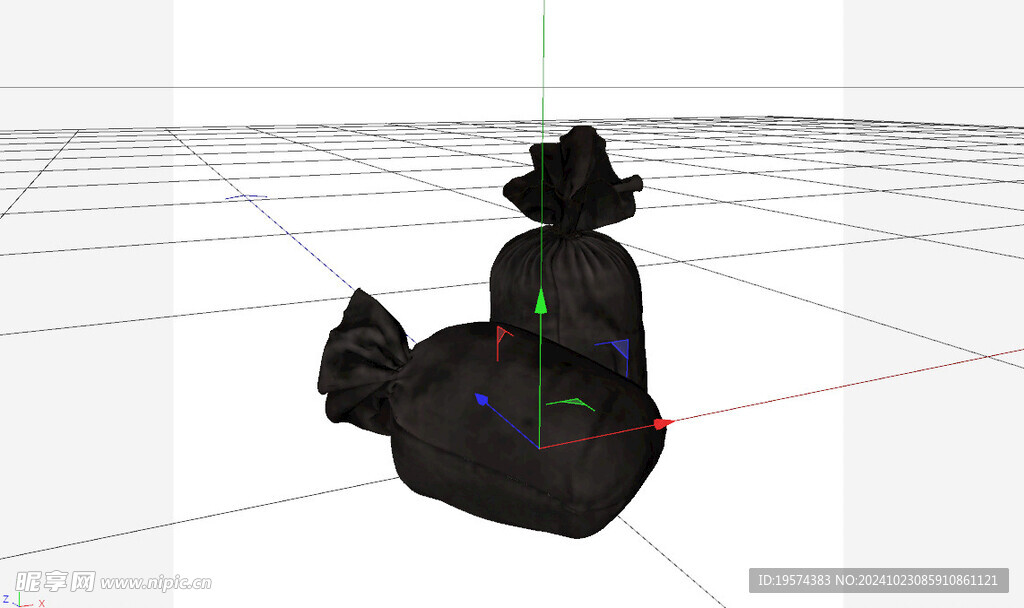 C4D模型 布袋