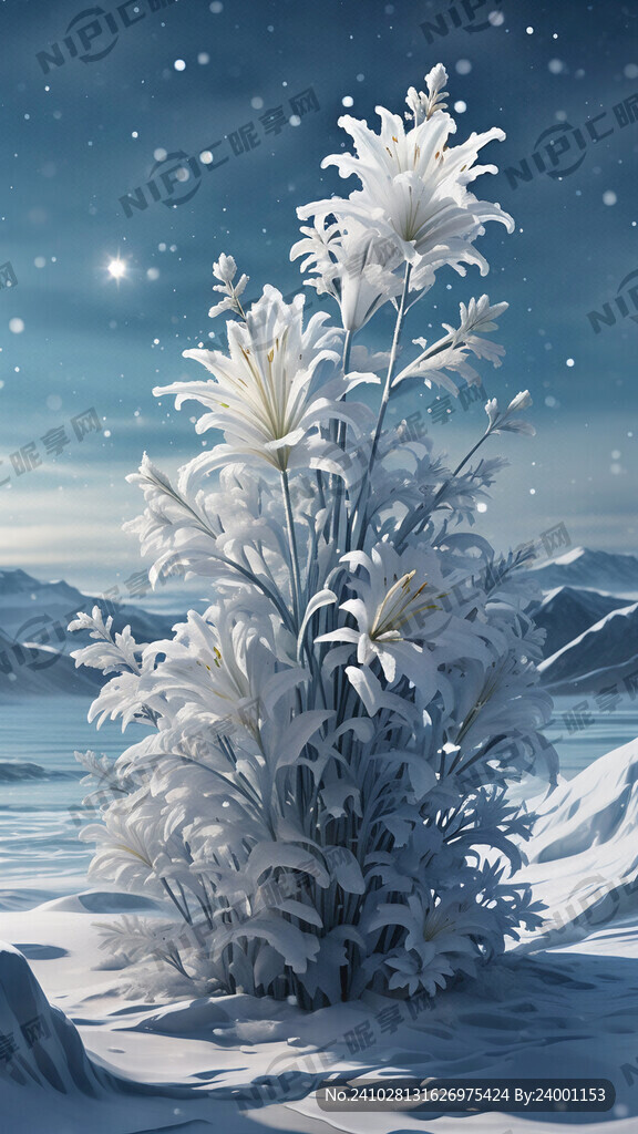 雪花   夢幻     百合花