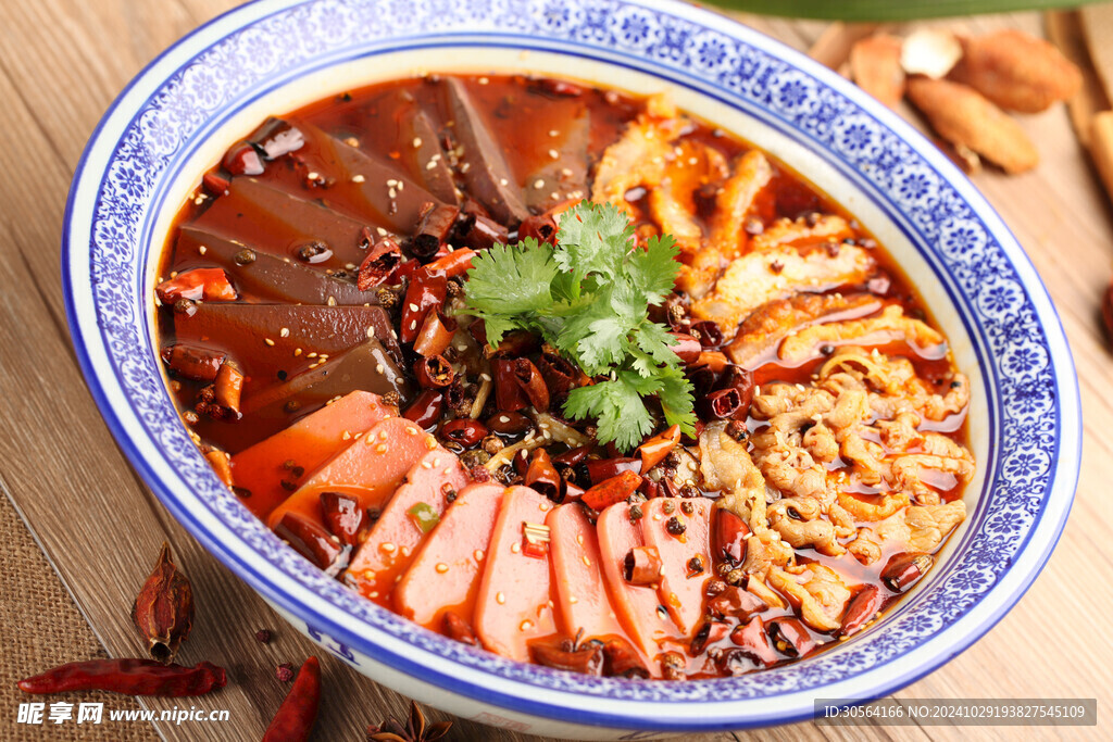 麻辣毛血旺美食