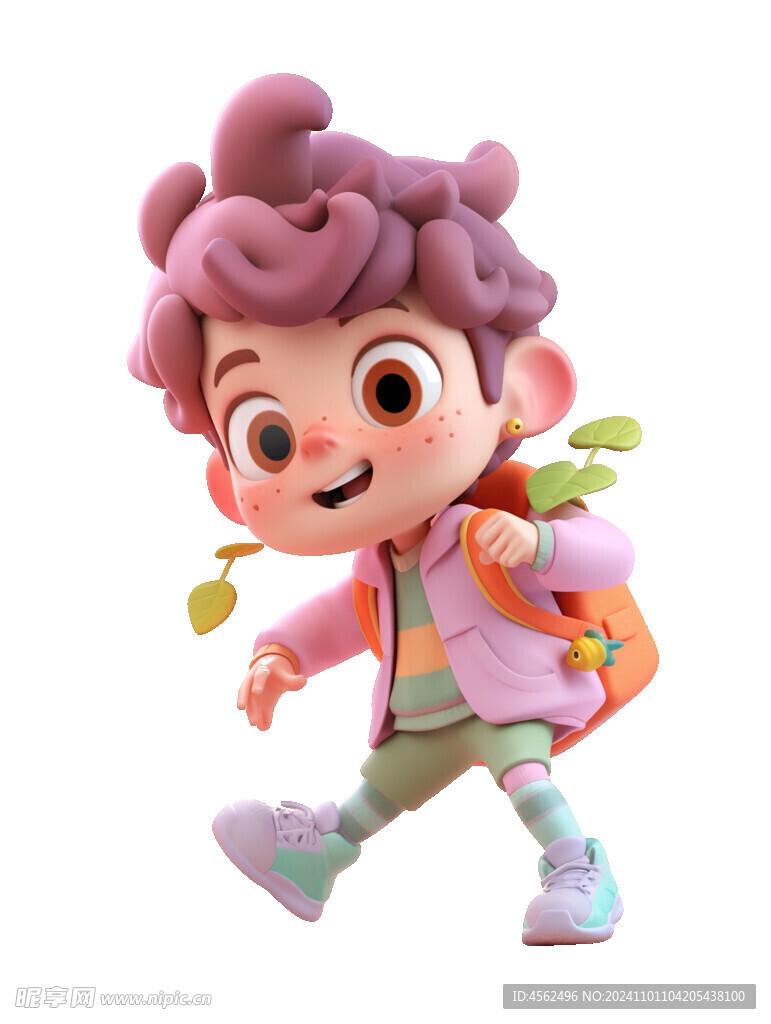 立體卡通學生素材
