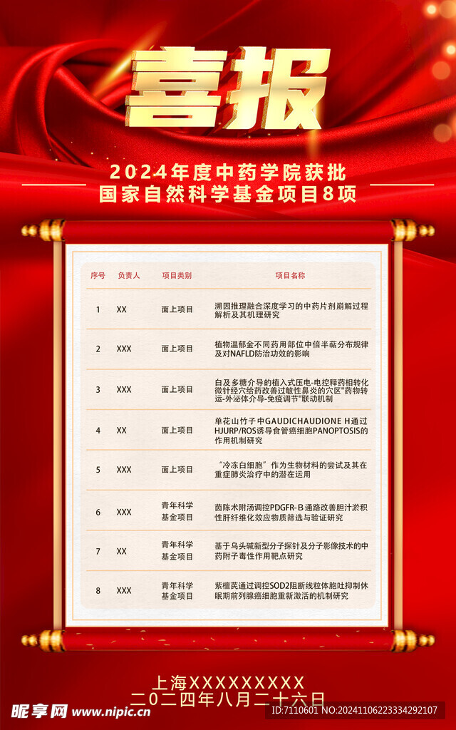 紅色喜報海報