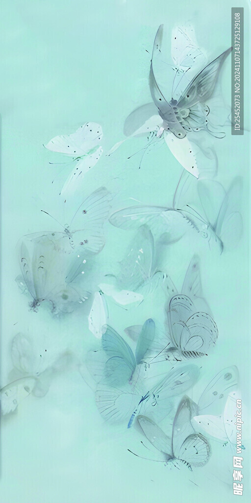 藍(lán)底蝴蝶 