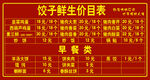 價(jià)目表