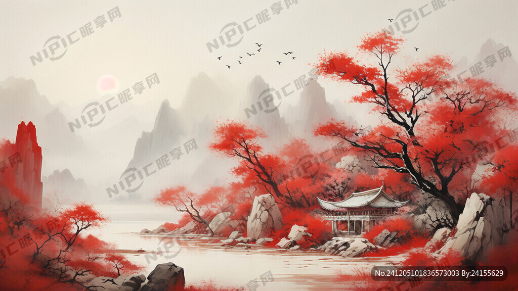 紅色  中國風