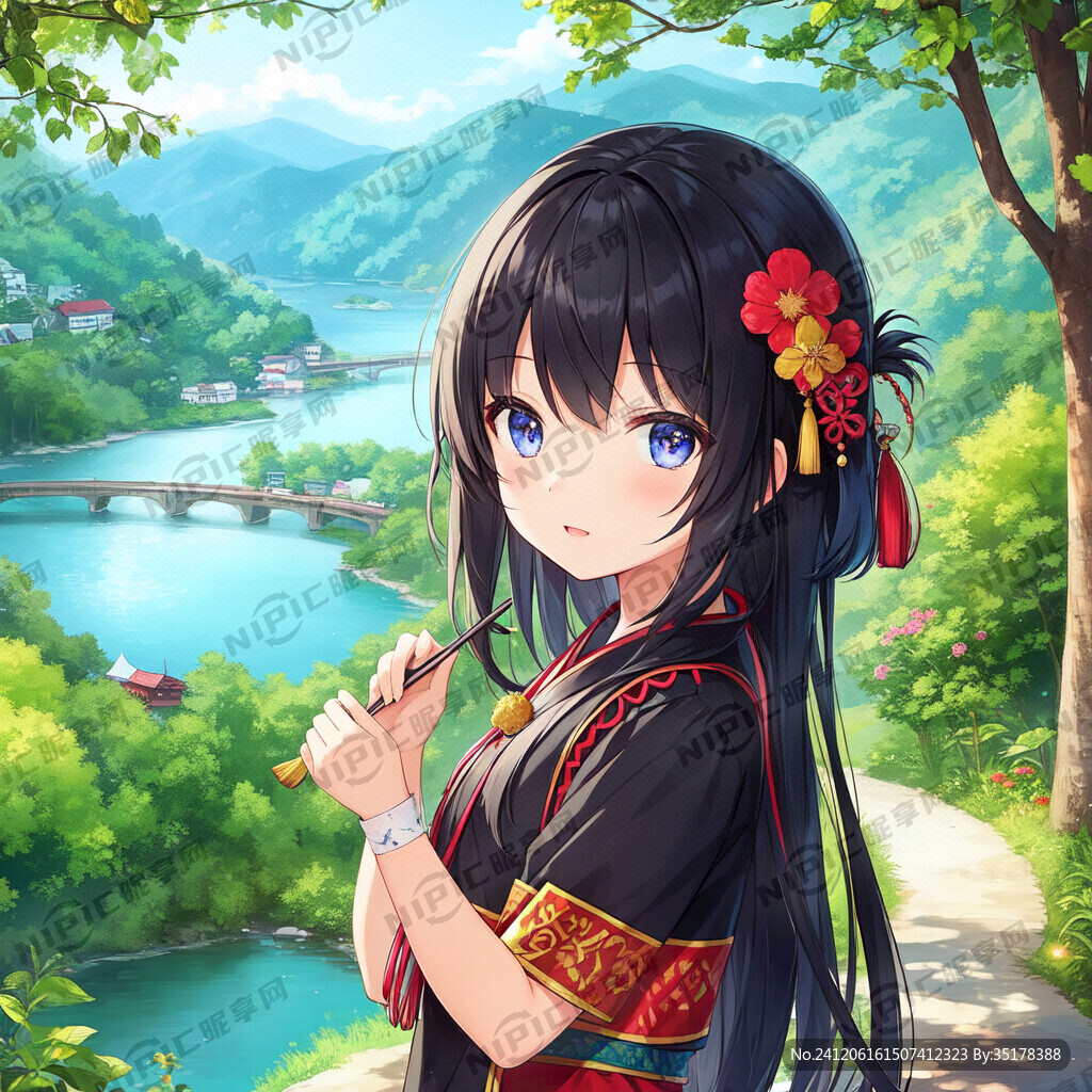 苗族姑娘穿著苗族服裝