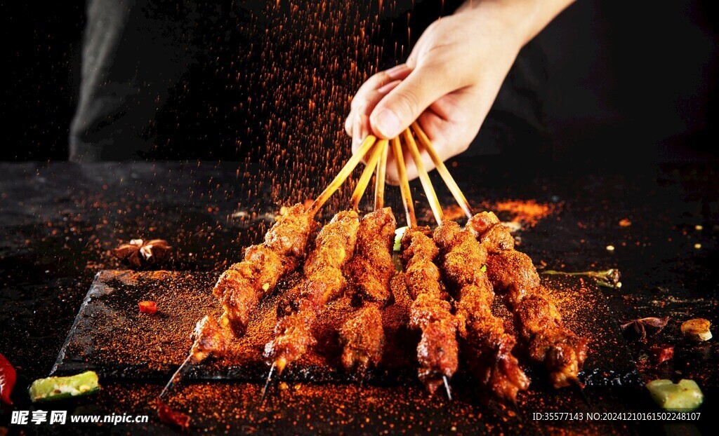 碳烤豬肉串