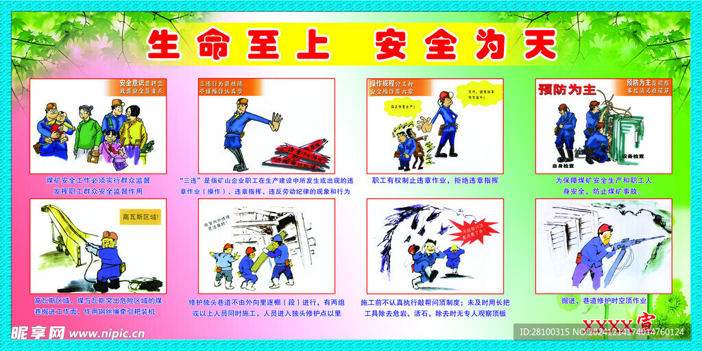 煤礦安全展板