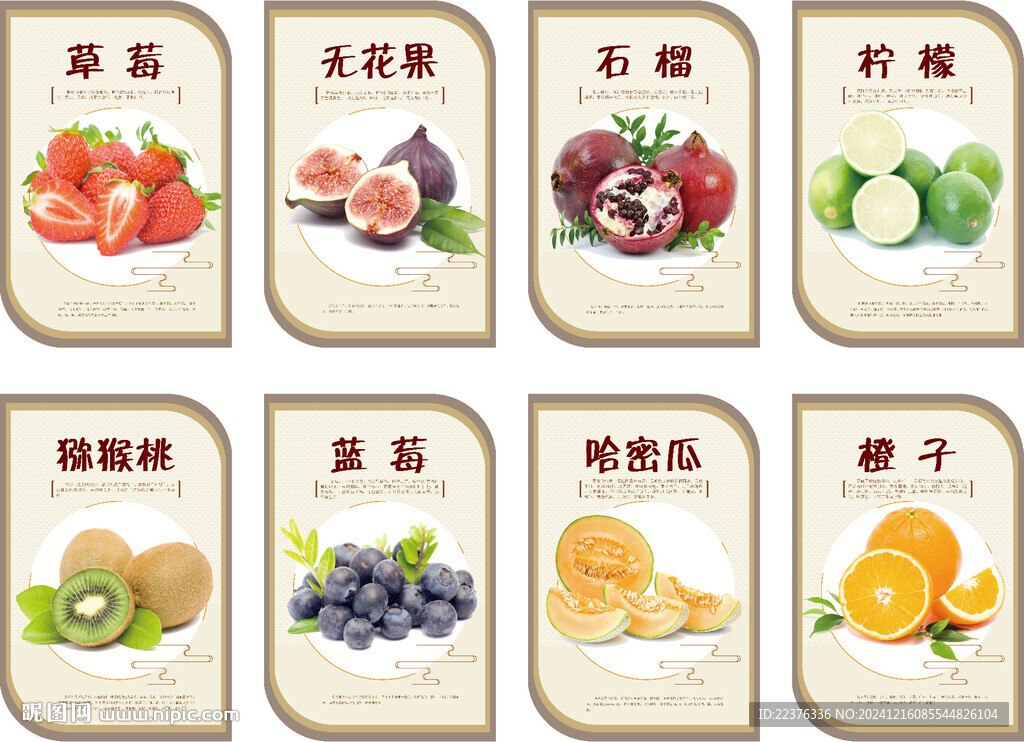 水果介紹掛畫