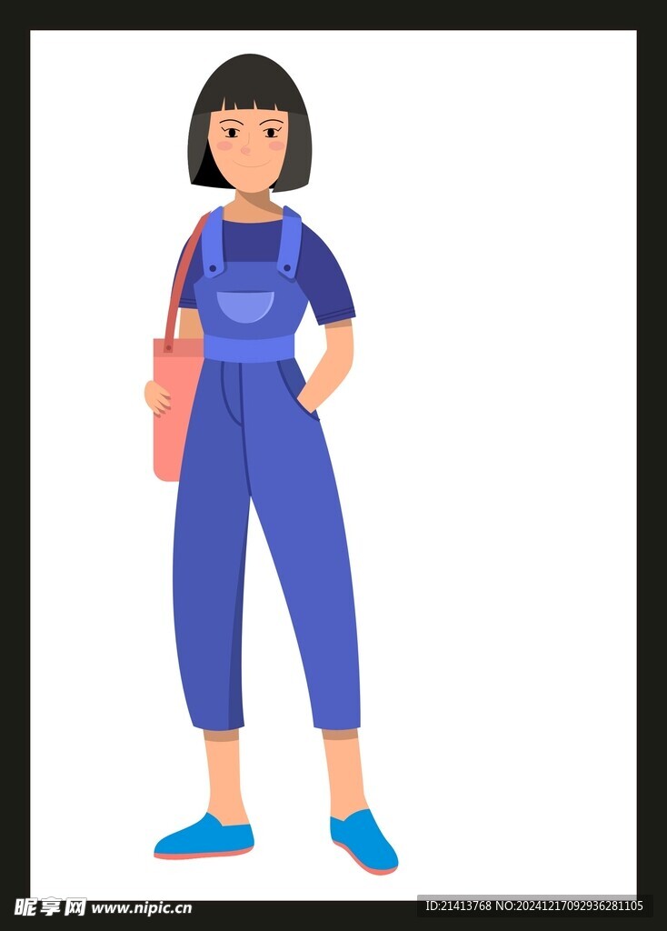 手繪卡通女孩