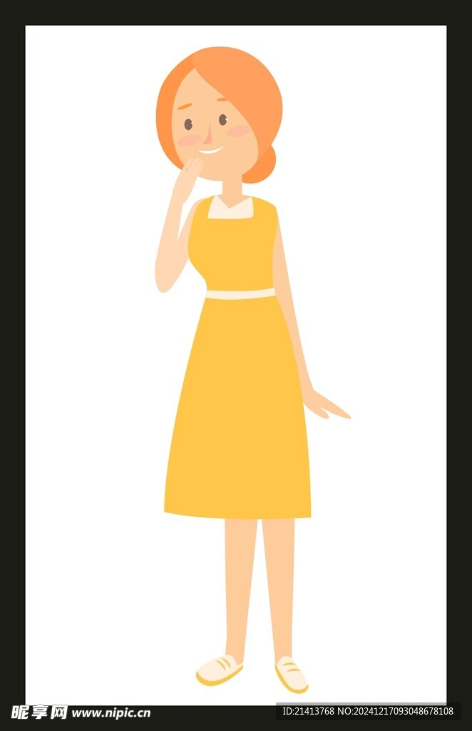 手繪卡通女孩
