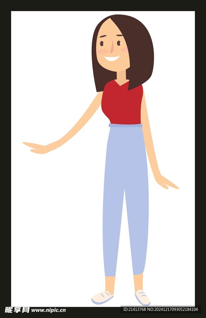 手繪卡通女孩