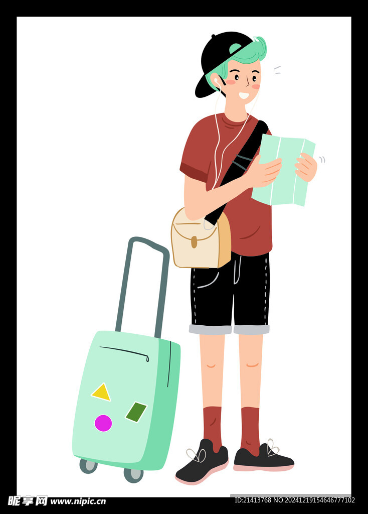 旅游旅行男孩 