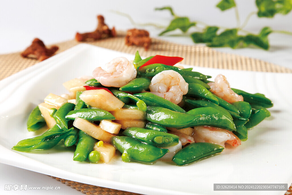 豆角炒蝦仁