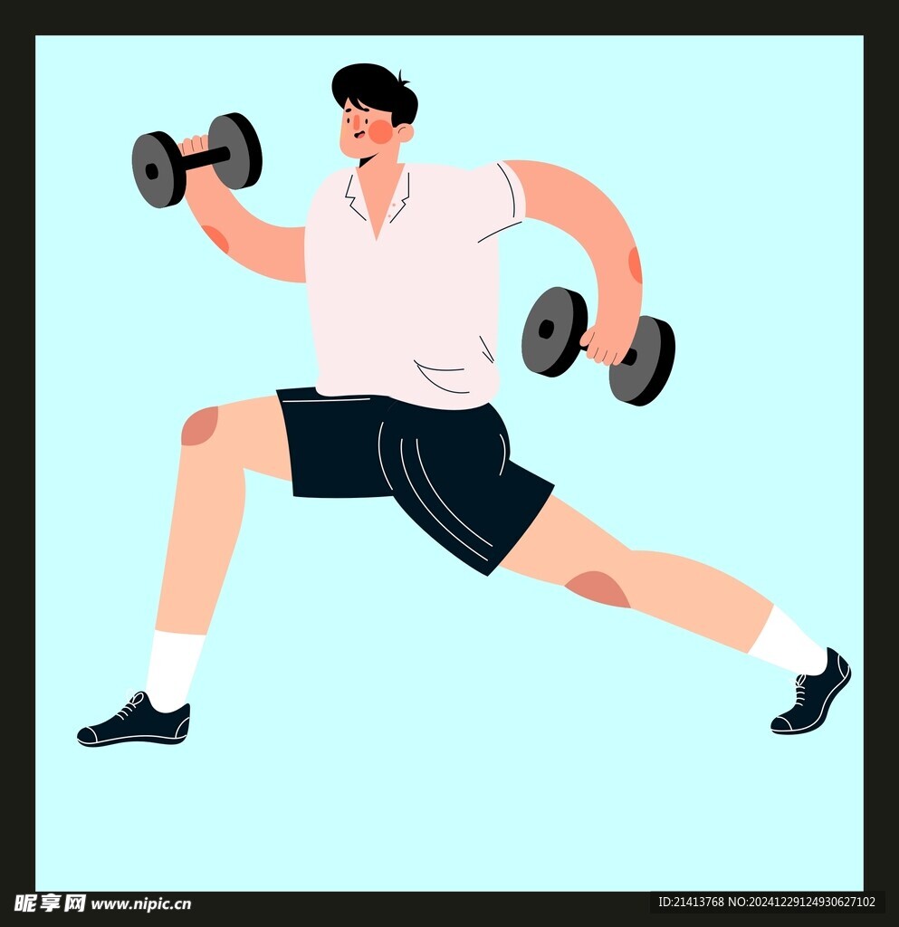 運動舉重人物