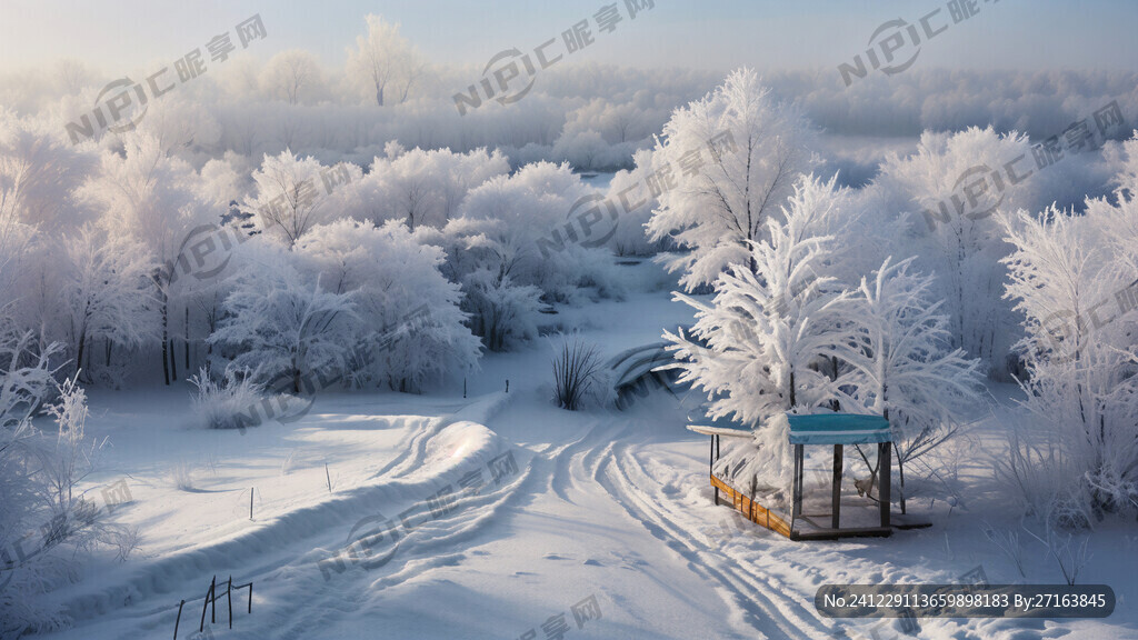 霧凇  百米雪滑梯