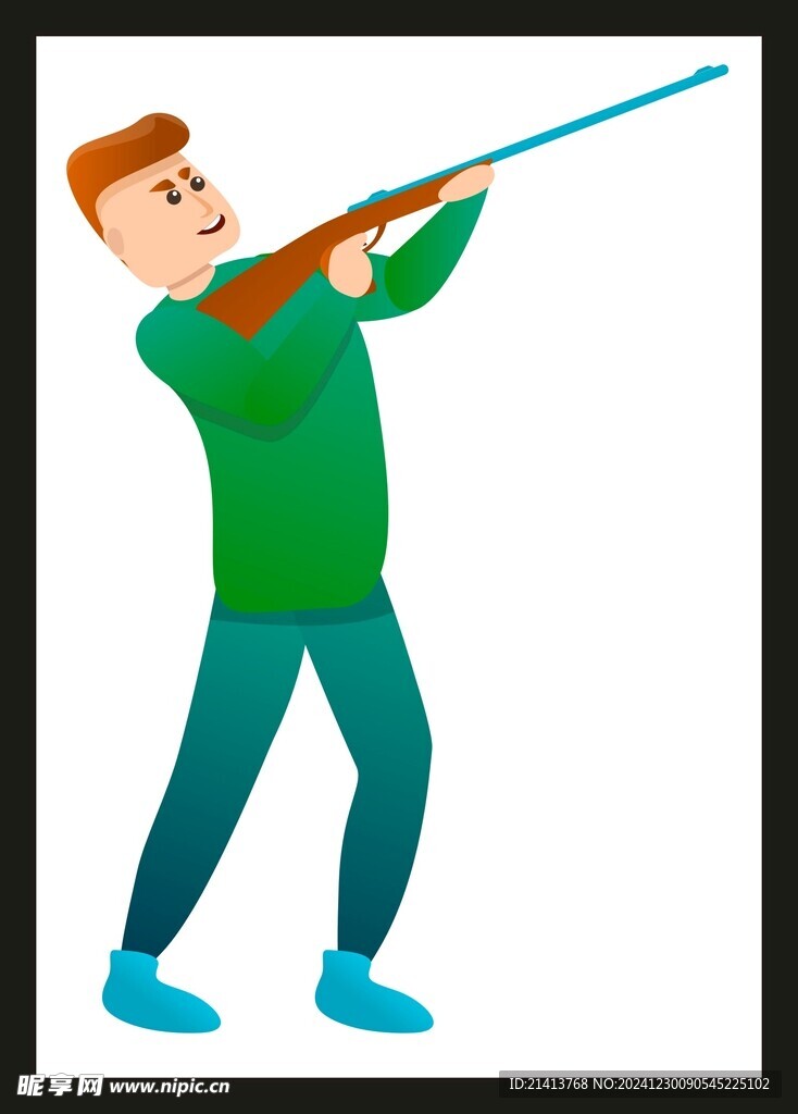 運動射擊人物