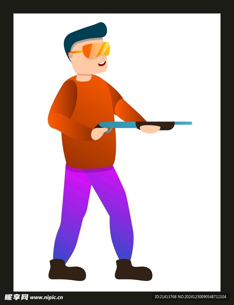 運(yùn)動(dòng)射擊人物