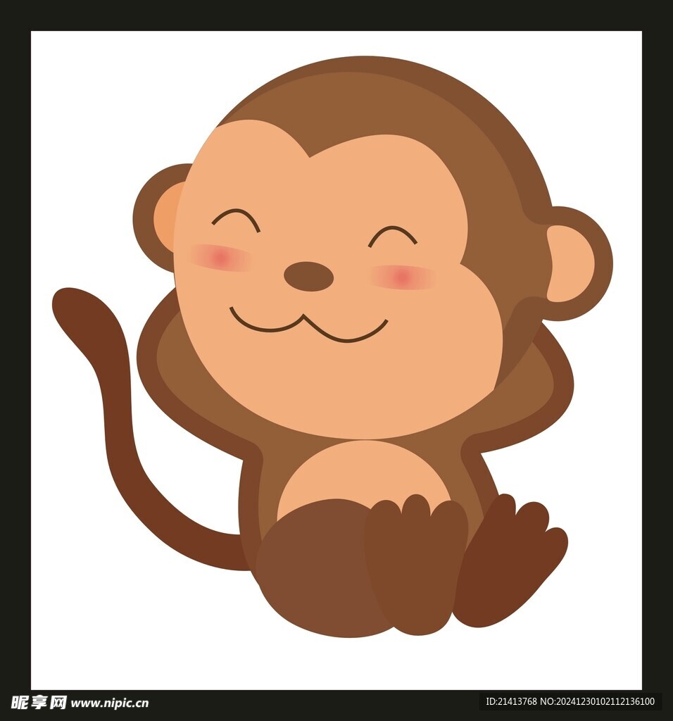 手繪卡通小猴