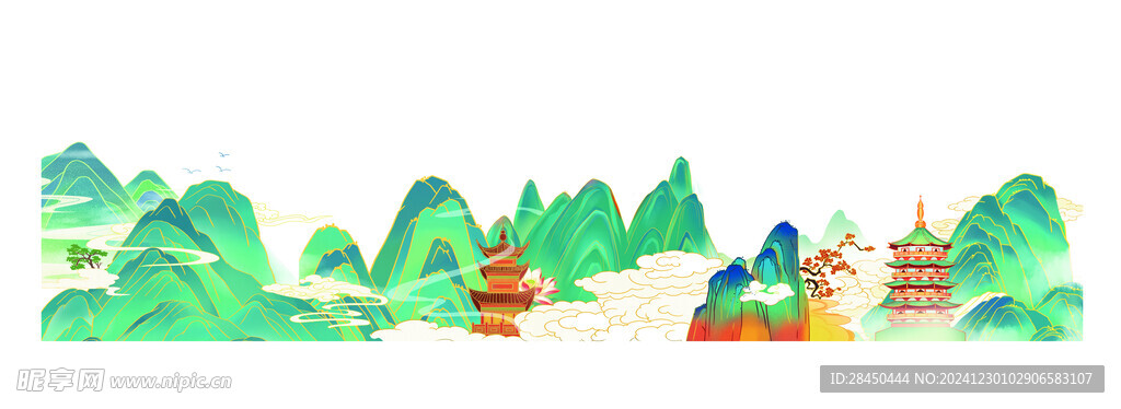 山水插畫