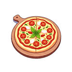 薄餅上放滿了西紅柿和奶酪