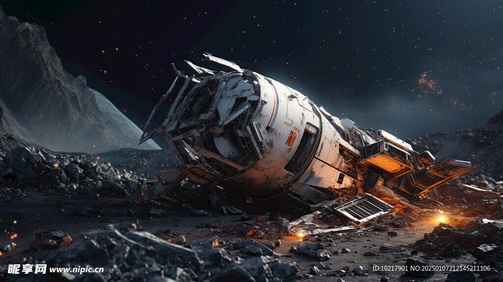 墜毀宇宙飛船場景