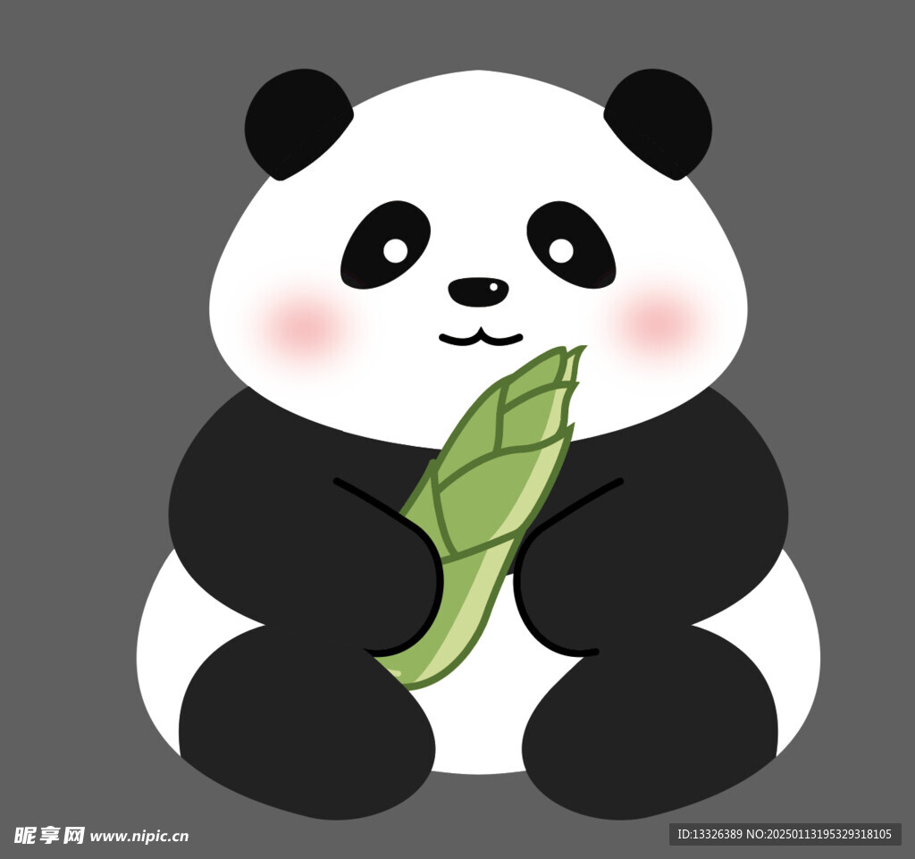 AI卡通熊貓