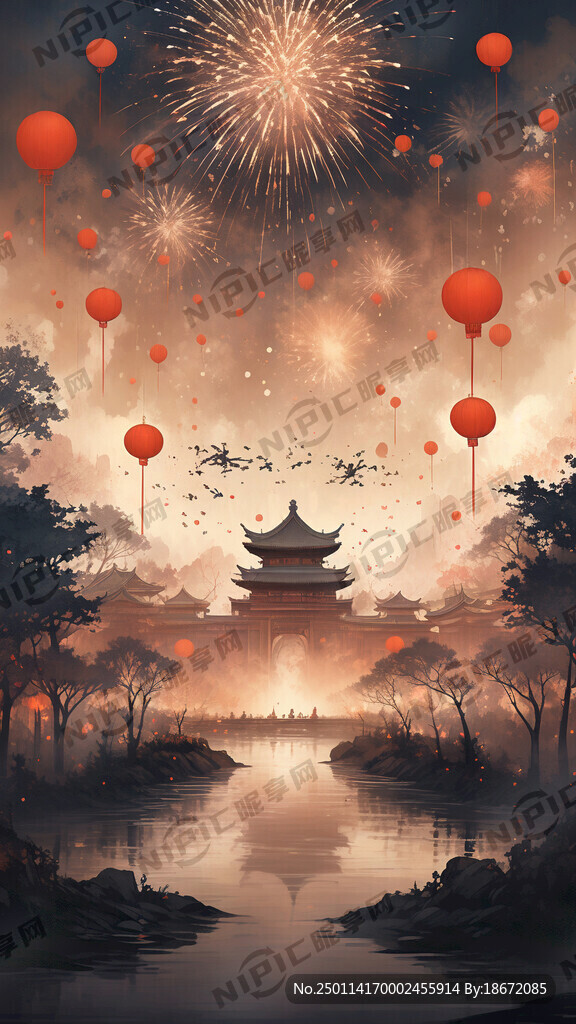 大場(chǎng)景  新年氛圍 春節(jié) 中國(guó)