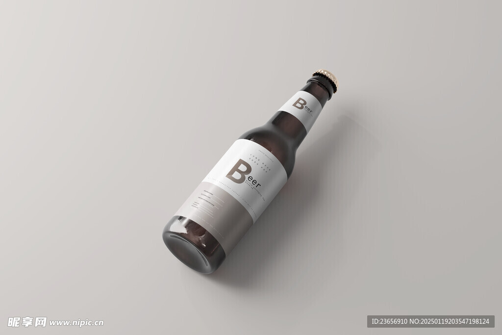 啤酒玻璃飲料瓶模型樣機