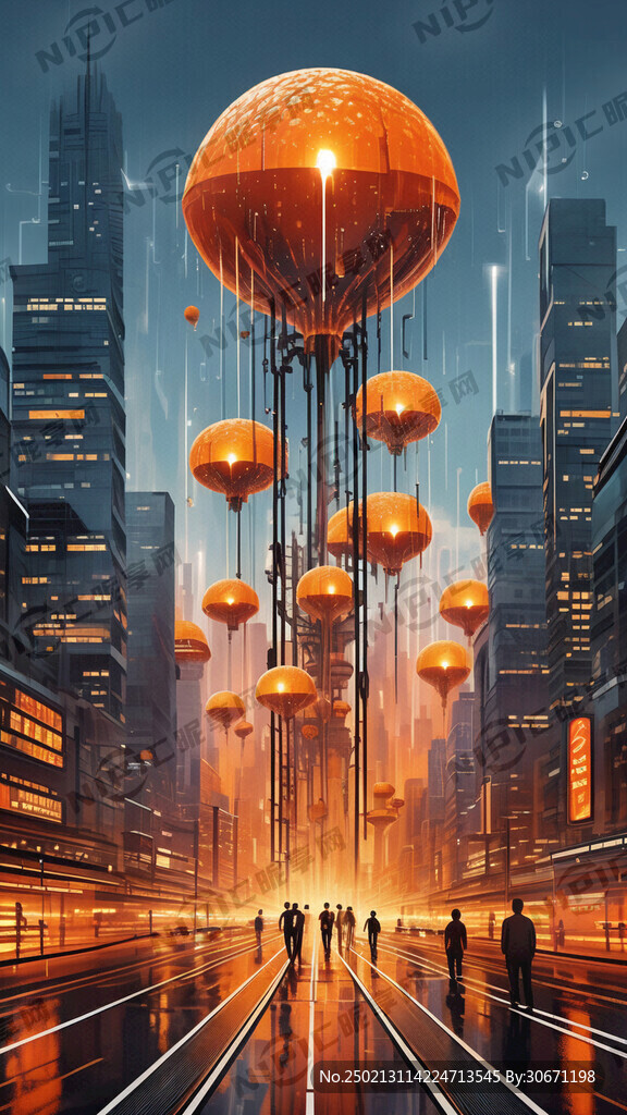 橙色 科技 智能