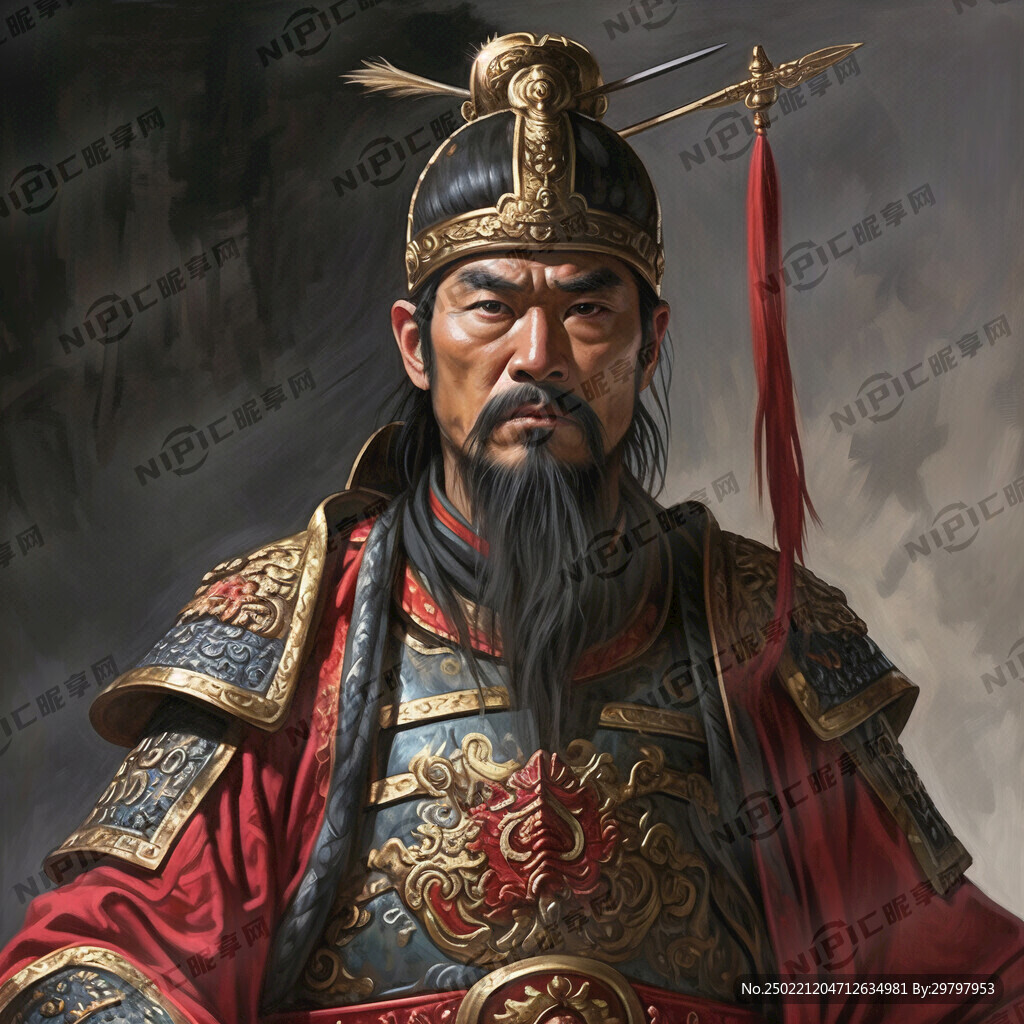 古代大將  威武 不怒自威