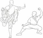 武僧人物線稿插畫