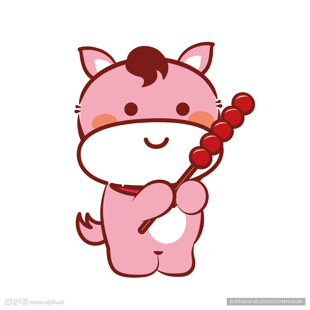 小萌馬卡通插畫表情包