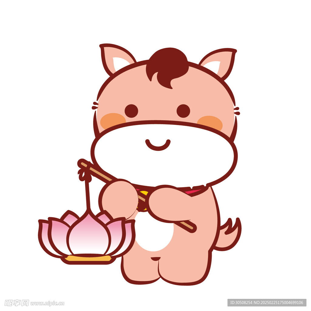 小萌馬卡通插畫表情包