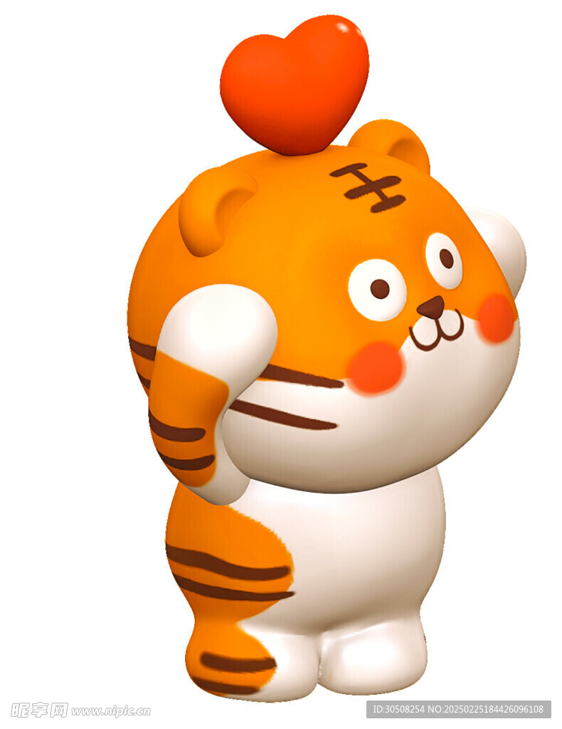 卡通立體可愛虎掛件
