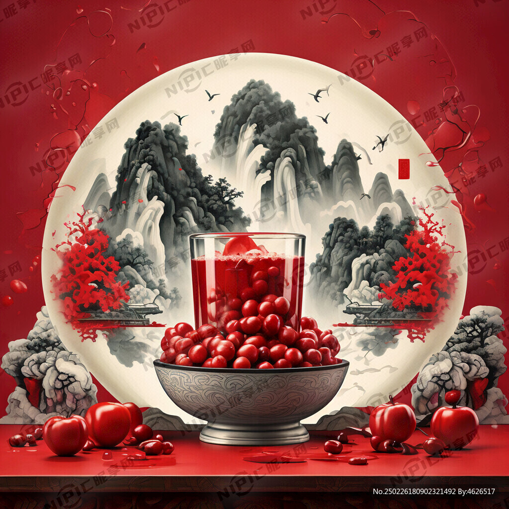 爆汁 底色為大紅色