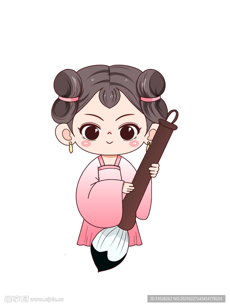 國風(fēng)女孩 矢量