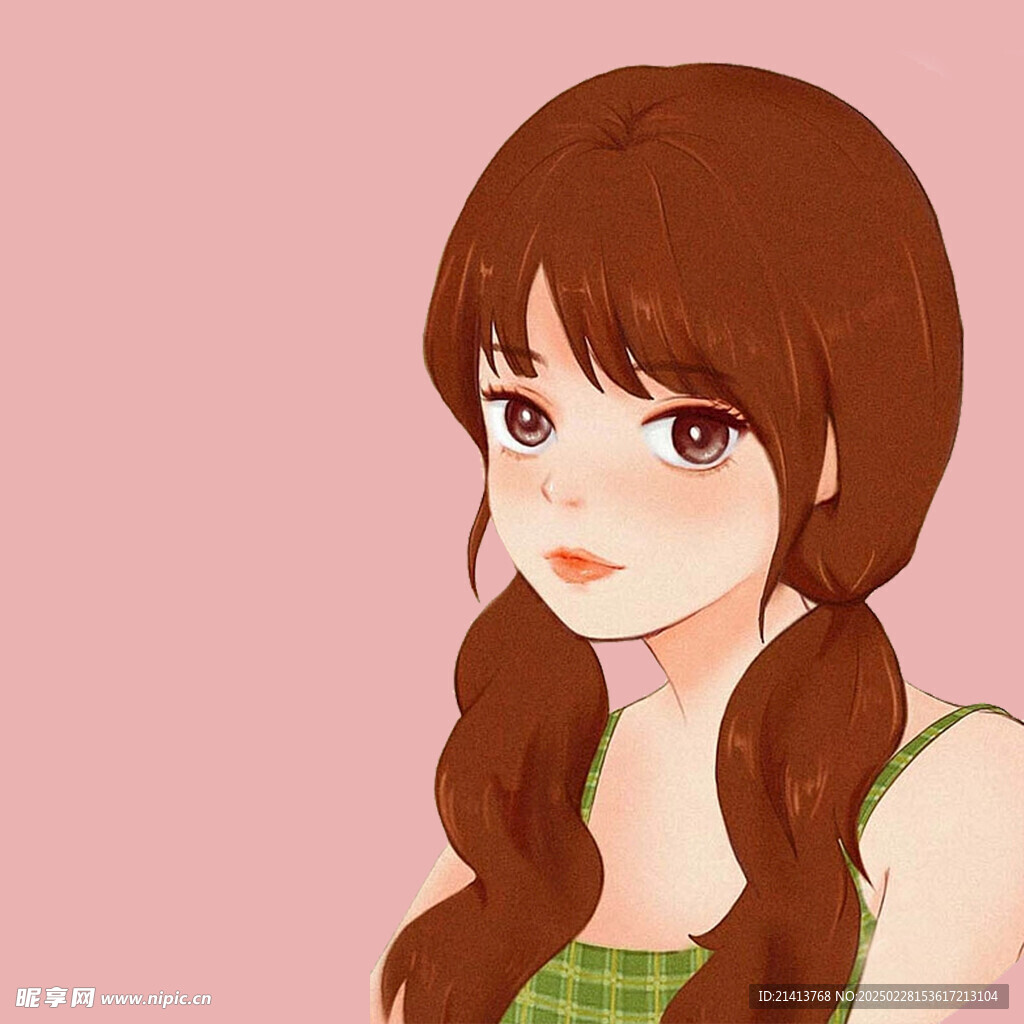手繪女孩女人