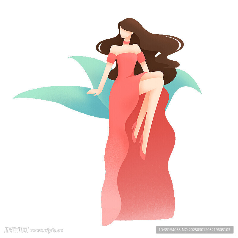 女神節插畫人物