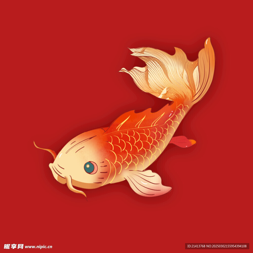 手繪錦鯉金魚