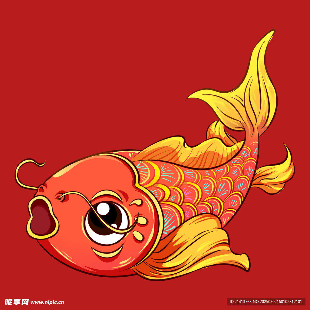 手繪錦鯉金魚
