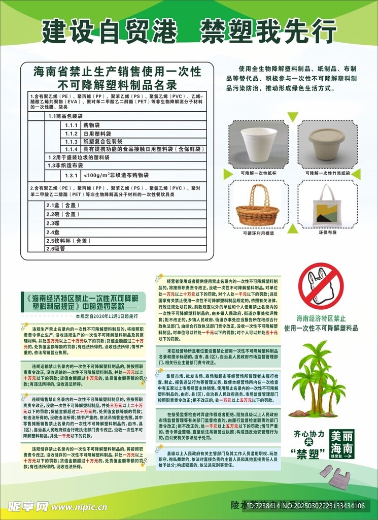 海南新版禁塑海報