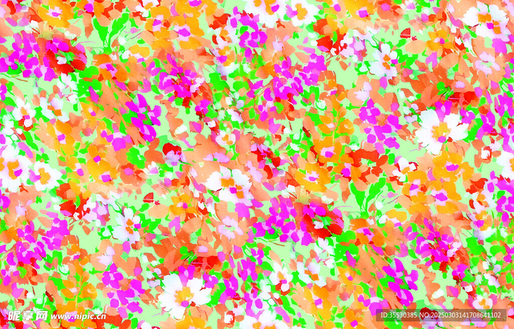 水彩亂花