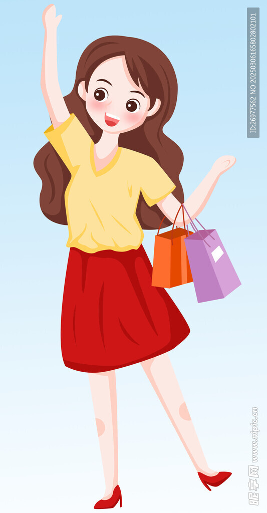  逛街的女性