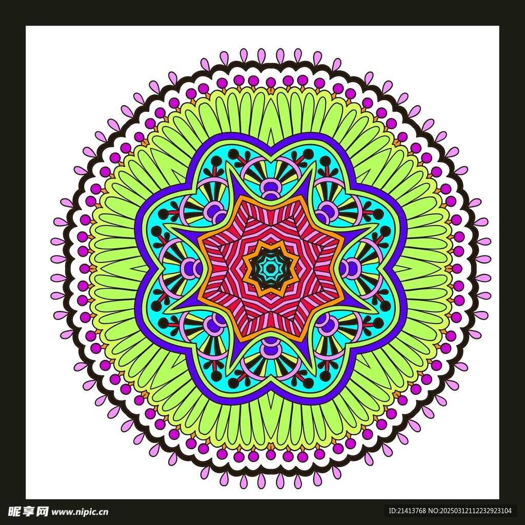 圓形傳統(tǒng)花紋 